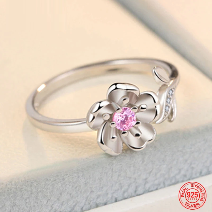 Adjustable Flower Ring | 925 Sterling Silver-State of Style
