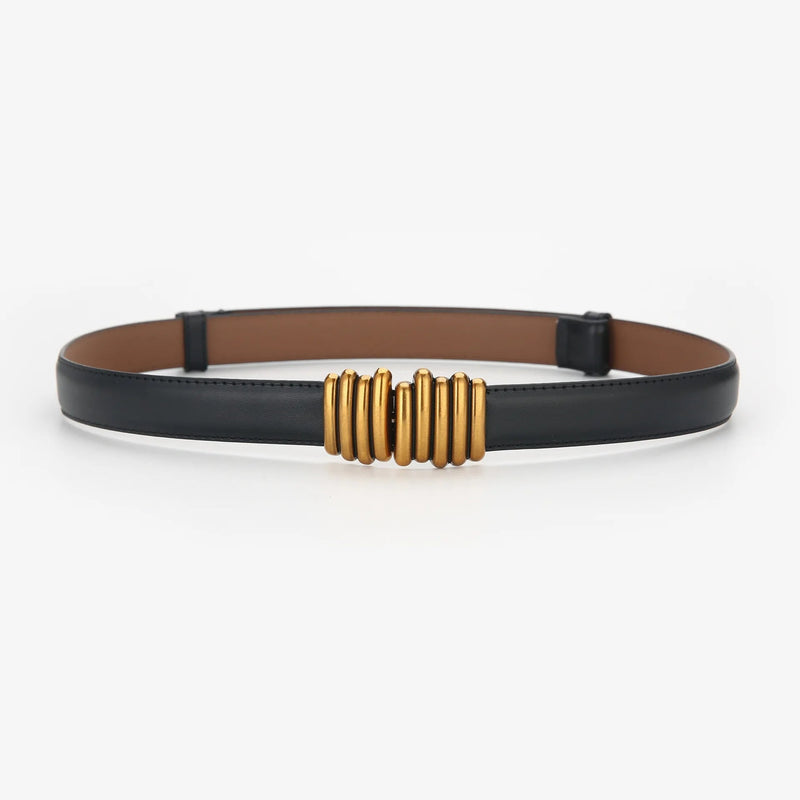 Adjustable Genuine Leather Belts for Women – Premium Waist Accessory-Black-State of Style