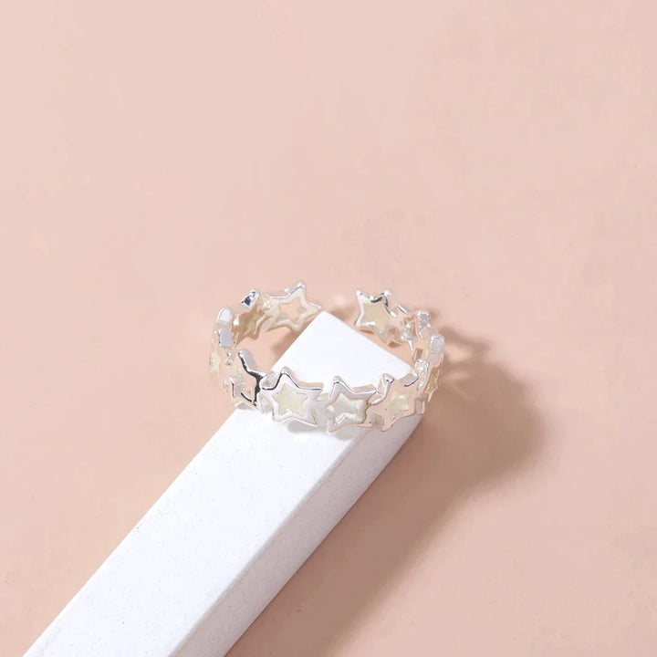 Adjustable Glowing Star Ring | Elegant Jewellery Piece-State of Style