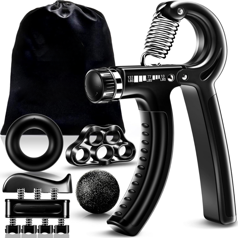 Adjustable Grip Strengthener Kit – 5-Pack-Black-State of Style