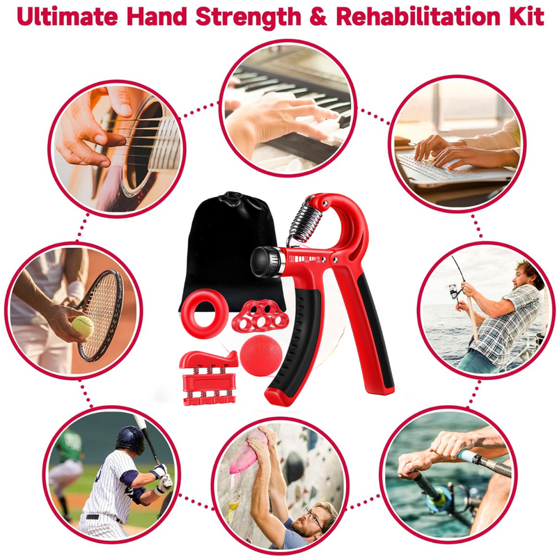 Adjustable Grip Strengthener Kit – 5-Pack-Black-State of Style