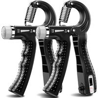 Adjustable Hand Grip Strengthener - 2 Pack (5-60KG/11.02–132.28 lbs)-Black-State of Style