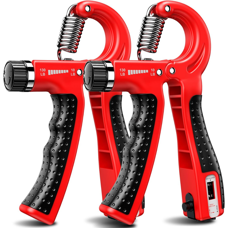 Adjustable Hand Grip Strengthener - 2 Pack (5-60KG/11.02–132.28 lbs)-Red-State of Style