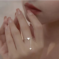 Adjustable Heart Ring with Tassels | Stylish Women's Jewellery-State of Style