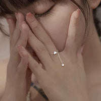 Adjustable Heart Ring with Tassels | Stylish Women's Jewellery-State of Style