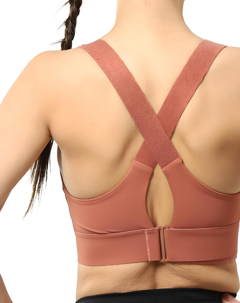 Adjustable High Support Sports Bra – Nova-Beige-S-State of Style