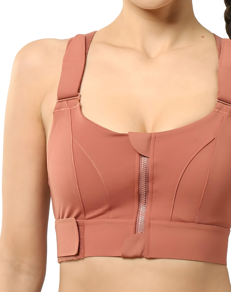 Adjustable High Support Sports Bra – Nova-Beige-S-State of Style