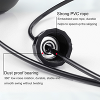 Adjustable Jump Rope with Tangle-Free Bearings-Black-State of Style