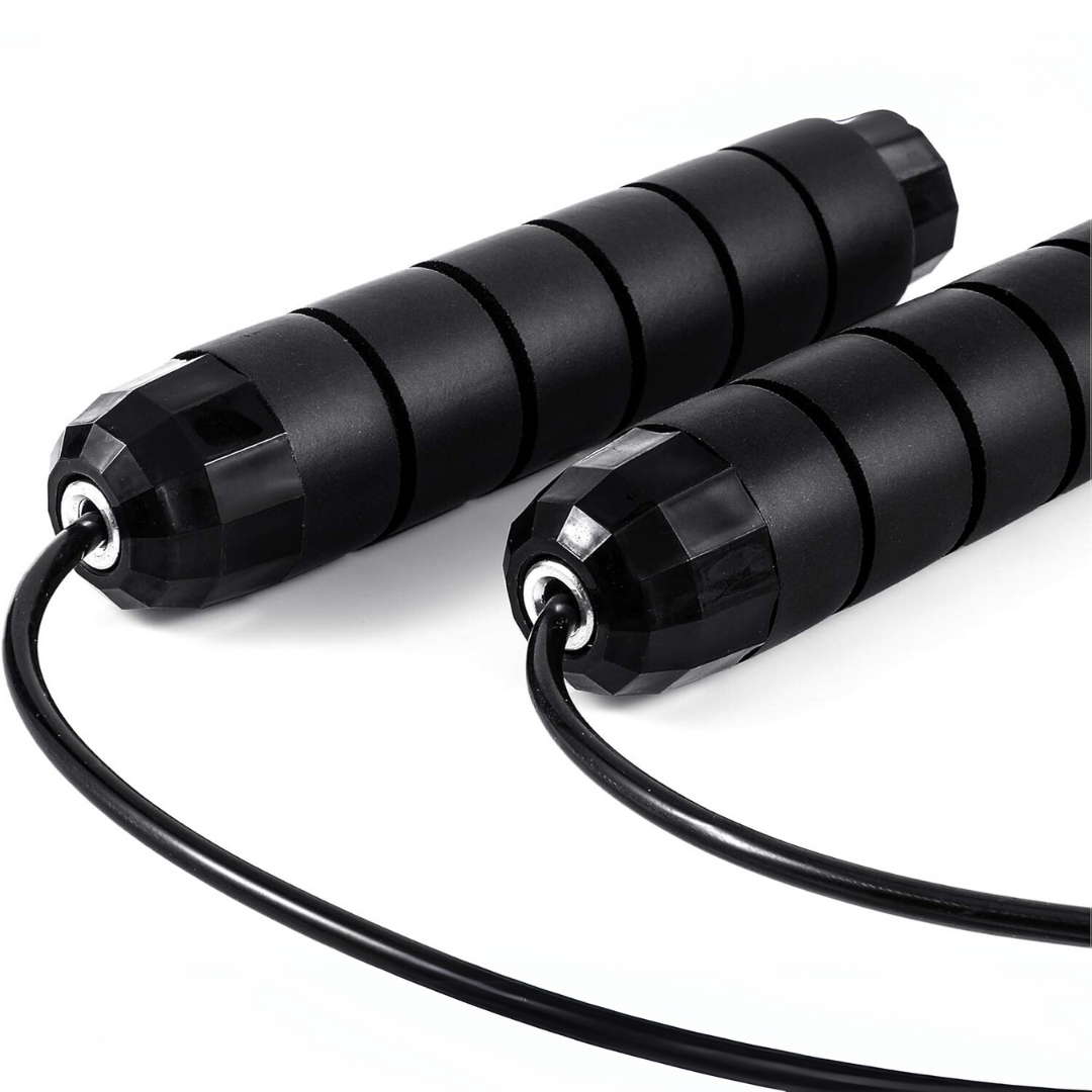 Adjustable Jump Rope with Tangle-Free Bearings-Black-State of Style