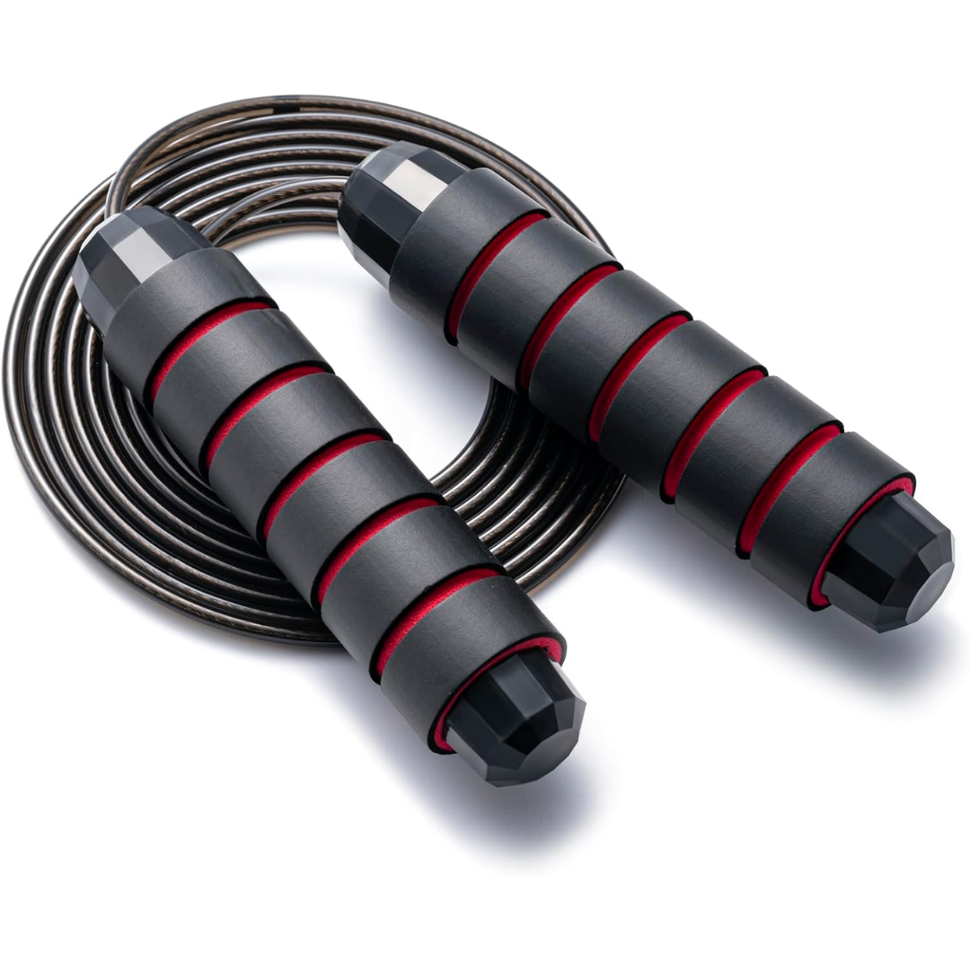 Adjustable Jump Rope with Tangle-Free Bearings-Red-State of Style