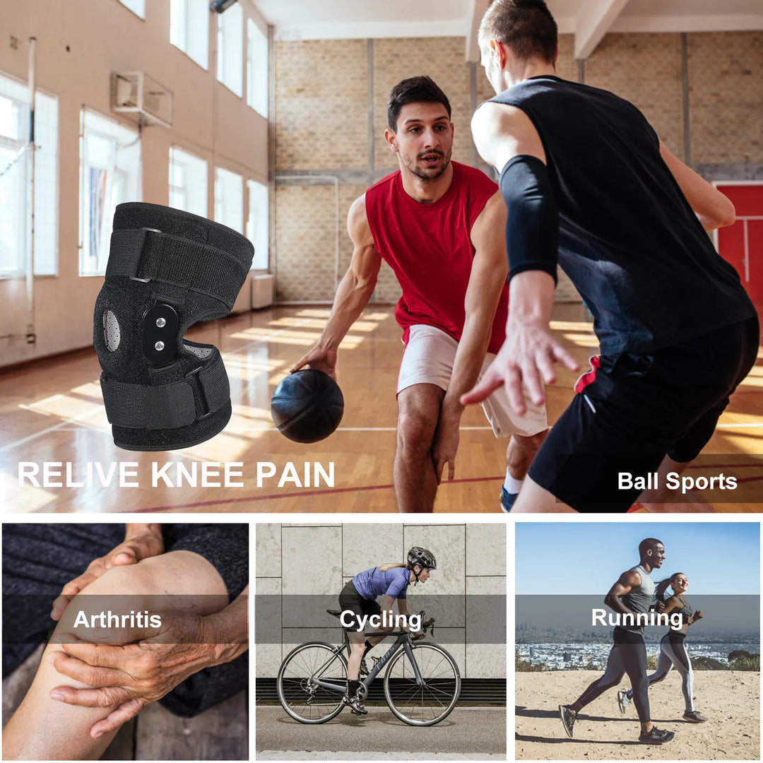Adjustable Knee Brace with Hinge - FlexiSupport-1 piece-M-State of Style