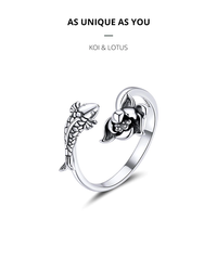 Adjustable Koi and Lotus Ring | Women’s Jewellery-State of Style