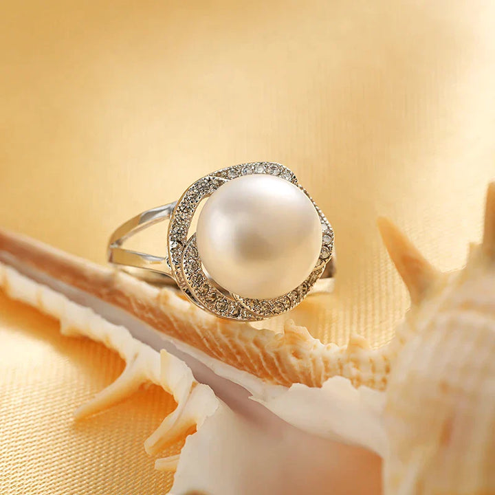 Adjustable Large Pearl Ring | Elegant Statement Jewellery-State of Style