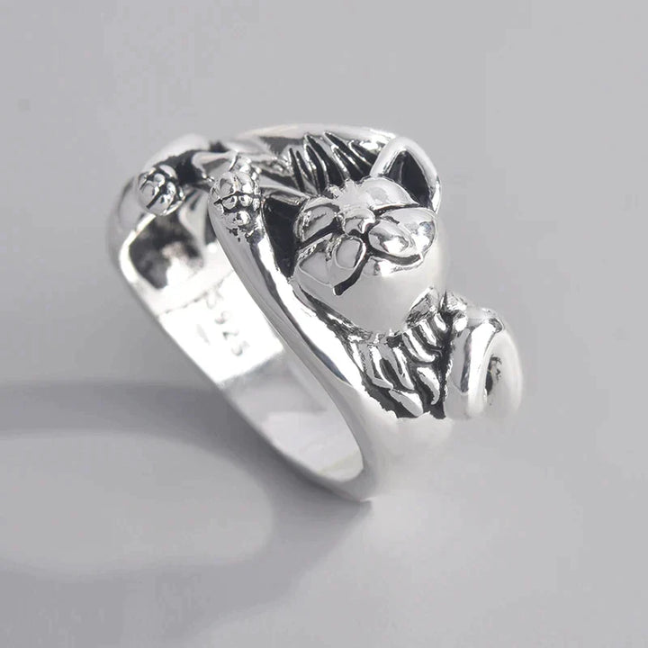 Adjustable Lucky Cat Ring | Women's Jewellery-State of Style
