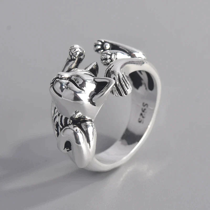 Adjustable Lucky Cat Ring | Women's Jewellery-State of Style