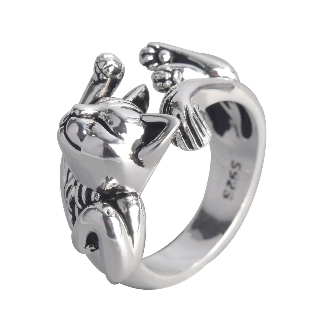 Adjustable Lucky Cat Ring | Women's Jewellery-State of Style