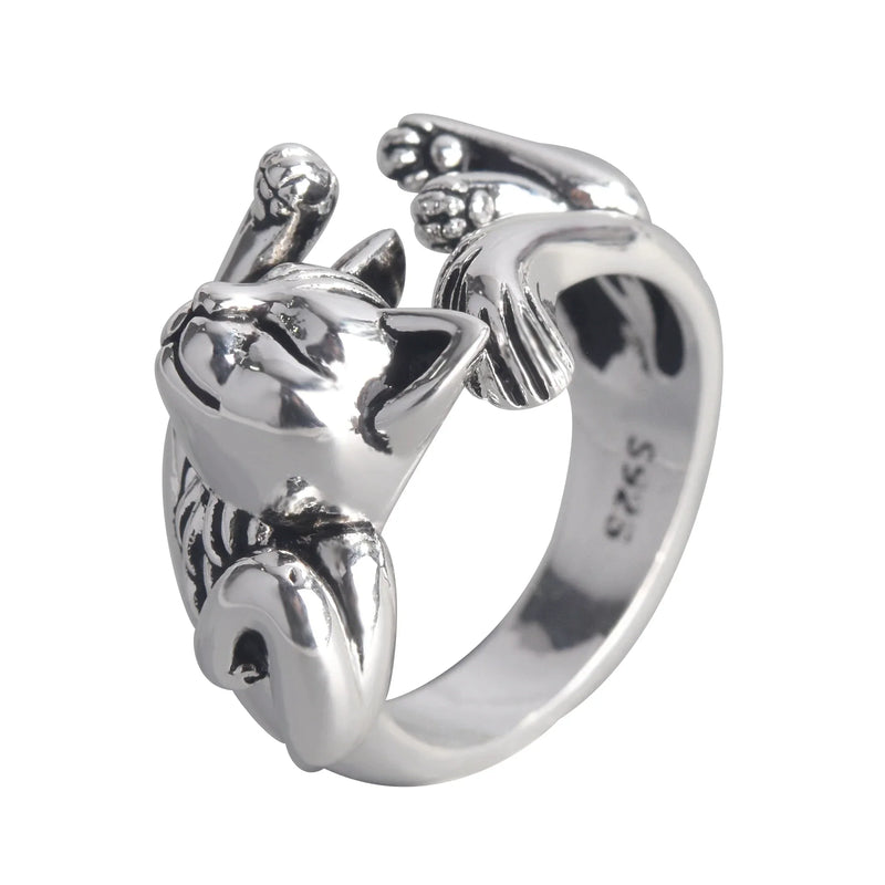 Adjustable Lucky Cat Ring | Women's Jewellery-State of Style
