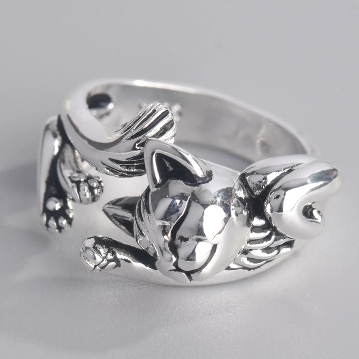 Adjustable Lucky Cat Ring | Women's Jewellery-State of Style