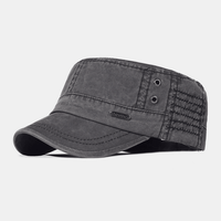 Adjustable Military Men's Cap – Mason-Black-State of Style