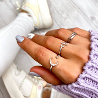 Adjustable Open Ring - Aureos-Silver-State of Style