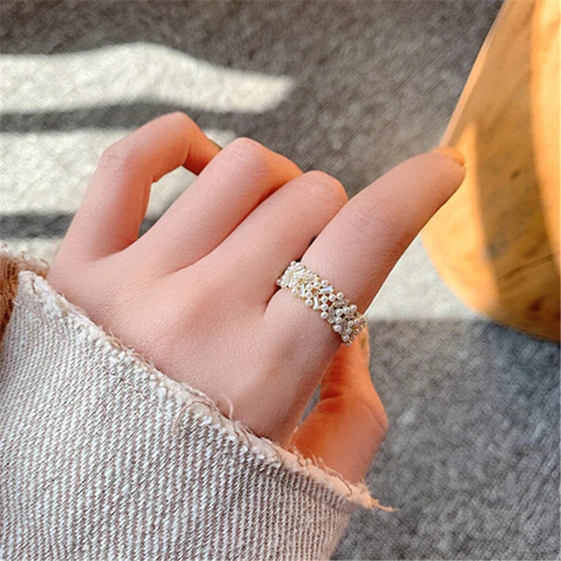 Adjustable Pearl Ring | Elegant Design-State of Style
