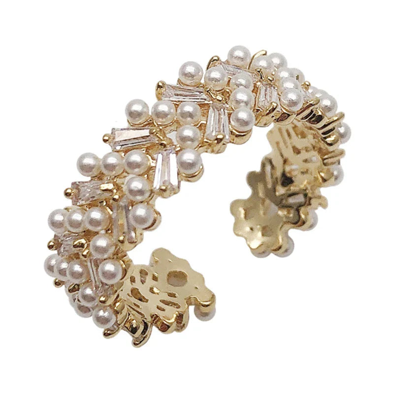 Adjustable Pearl Ring | Elegant Design-State of Style