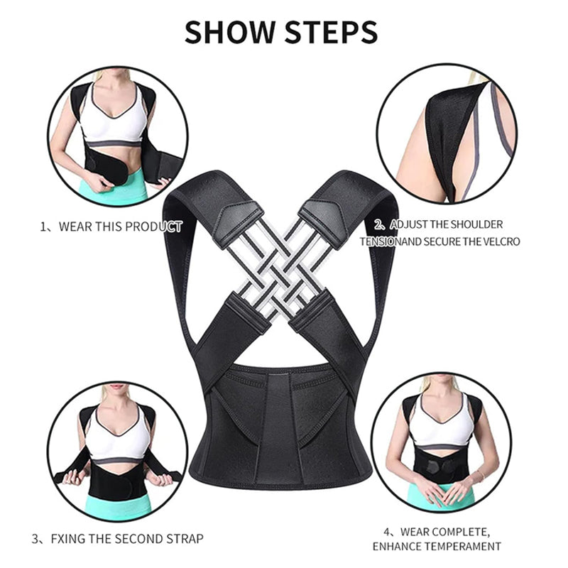 ADJUSTABLE POSTURE CORRECTOR FOR WOMEN AND CHILDREN - BREATHABLE BACK SUPPORT-support strip style-State of Style