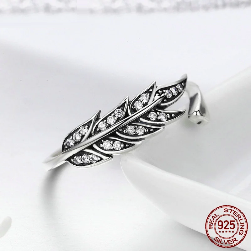 Adjustable Ring | Beautiful Silver Leaves Design-State of Style
