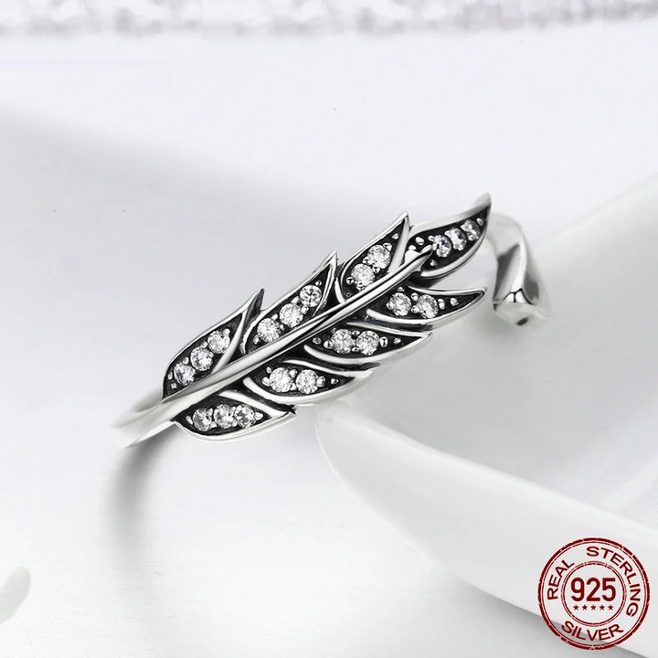 Adjustable Ring | Beautiful Silver Leaves Design-State of Style
