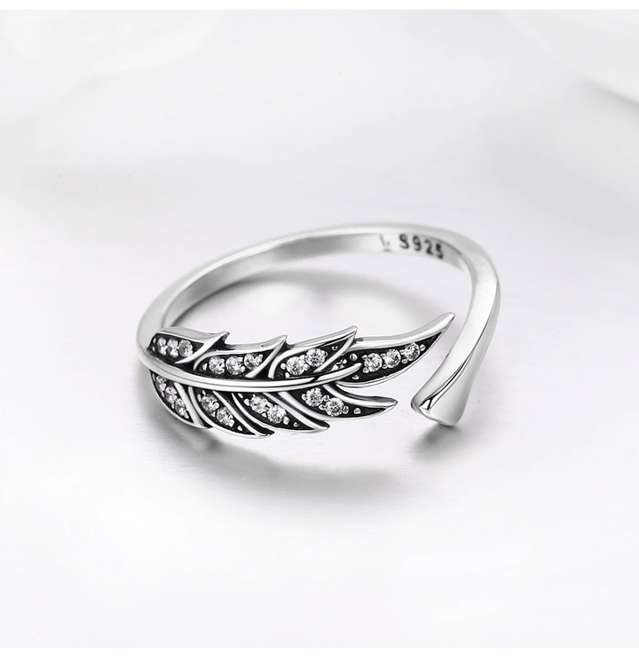 Adjustable Ring | Beautiful Silver Leaves Design-State of Style