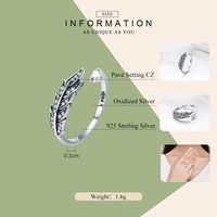 Adjustable Ring | Beautiful Silver Leaves Design-State of Style