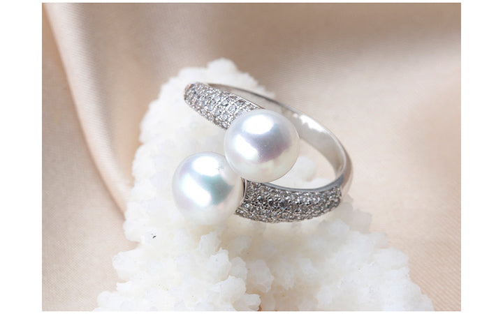 Adjustable Ring | Natural Freshwater Pearls | Elegant Statement Jewellery-State of Style