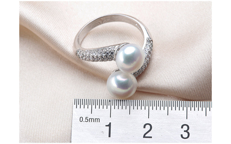 Adjustable Ring | Natural Freshwater Pearls | Elegant Statement Jewellery-State of Style