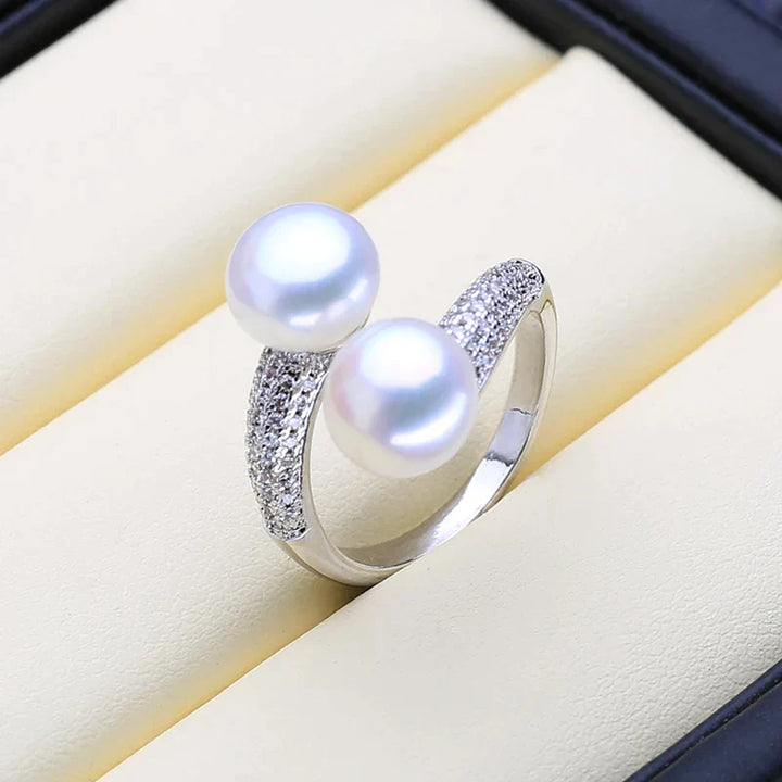 Adjustable Ring | Natural Freshwater Pearls | Elegant Statement Jewellery-State of Style