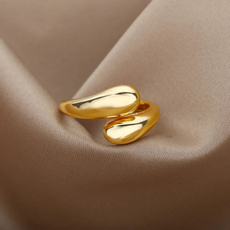 Adjustable Ring with Double Gold Pearls-State of Style