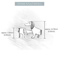 Adjustable Silver Dachshund Ring | Cute Dog Design-State of Style
