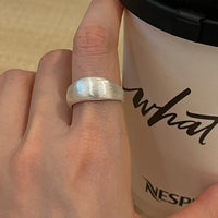 Adjustable Silver Dome Ring - Nora-Wide Band - AU 8 (19.7 cm)-State of Style