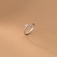 Adjustable Silver Ring With Zirconia | Elegant Jewellery-State of Style