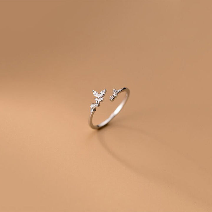 Adjustable Silver Ring With Zirconia | Elegant Jewellery-State of Style