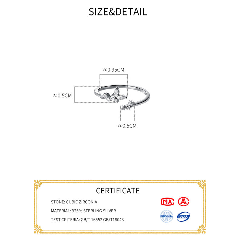 Adjustable Silver Ring With Zirconia | Elegant Jewellery-State of Style