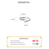 Adjustable Silver Ring With Zirconia | Elegant Jewellery-State of Style