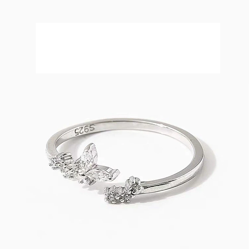 Adjustable Silver Ring With Zirconia | Elegant Jewellery-State of Style