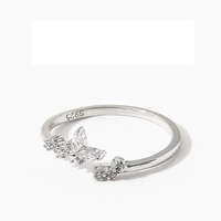 Adjustable Silver Ring With Zirconia | Elegant Jewellery-State of Style