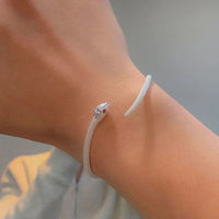 Adjustable Silver Snake Bracelet-State of Style