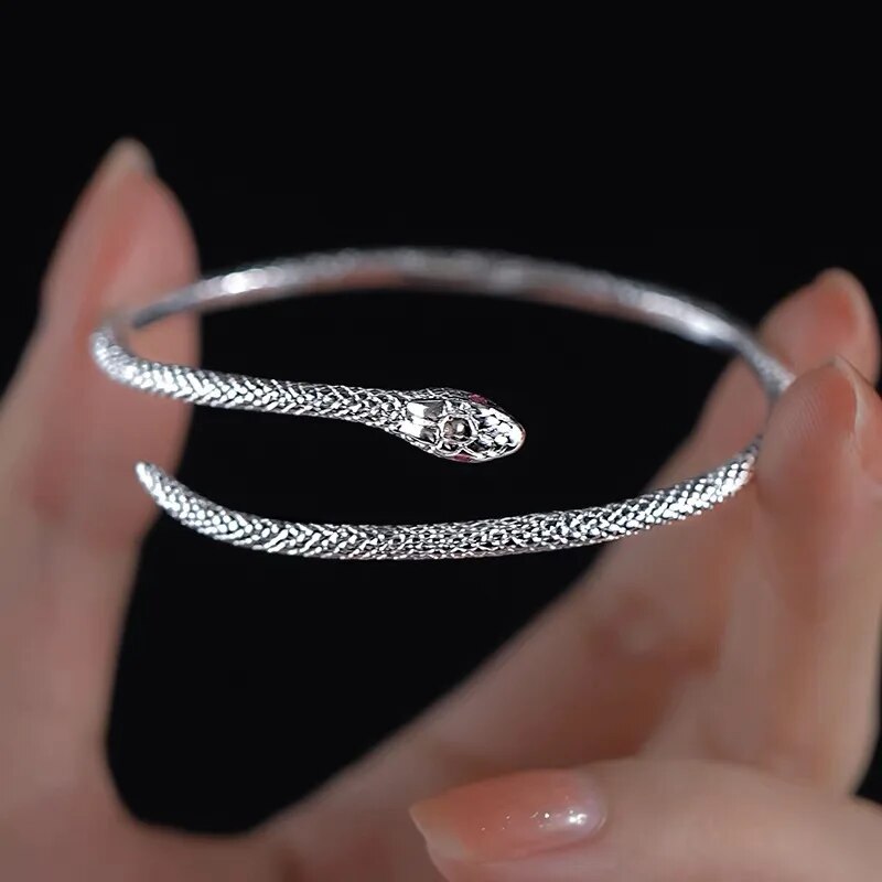 Adjustable Silver Snake Bracelet-State of Style