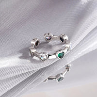 Adjustable Silver Stone Ring | Elegant Design-State of Style
