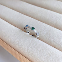 Adjustable Silver Stone Ring | Elegant Design-State of Style