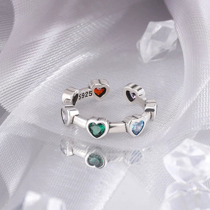 Adjustable Silver Stone Ring | Elegant Design-State of Style