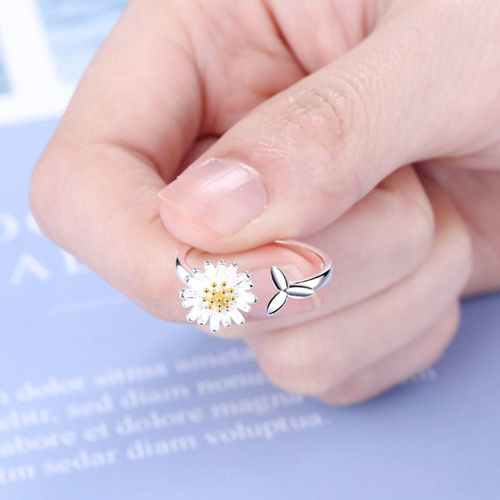 Adjustable Silver Sunflower Ring - Helios-State of Style