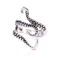 Adjustable Silver Tentacle Ring - Nautilus-State of Style